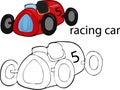 Coloring pages for kids .Transport.Racing car.Classic.